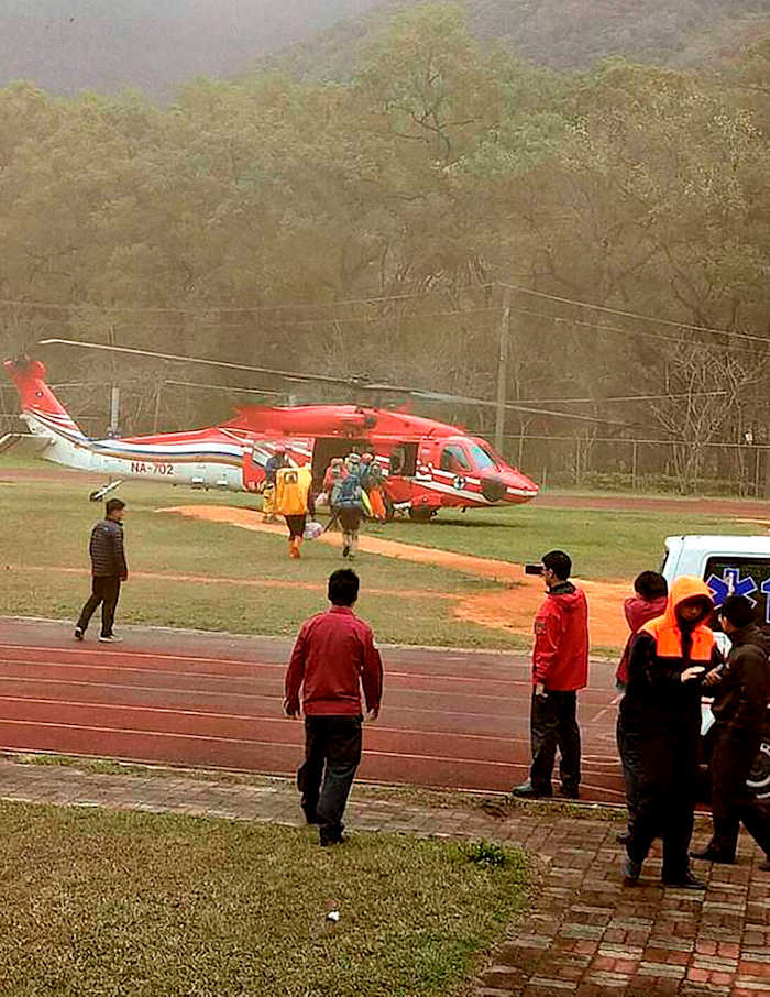 Gigi's rescue operation, based out of a baseball diamond at a local primary school.